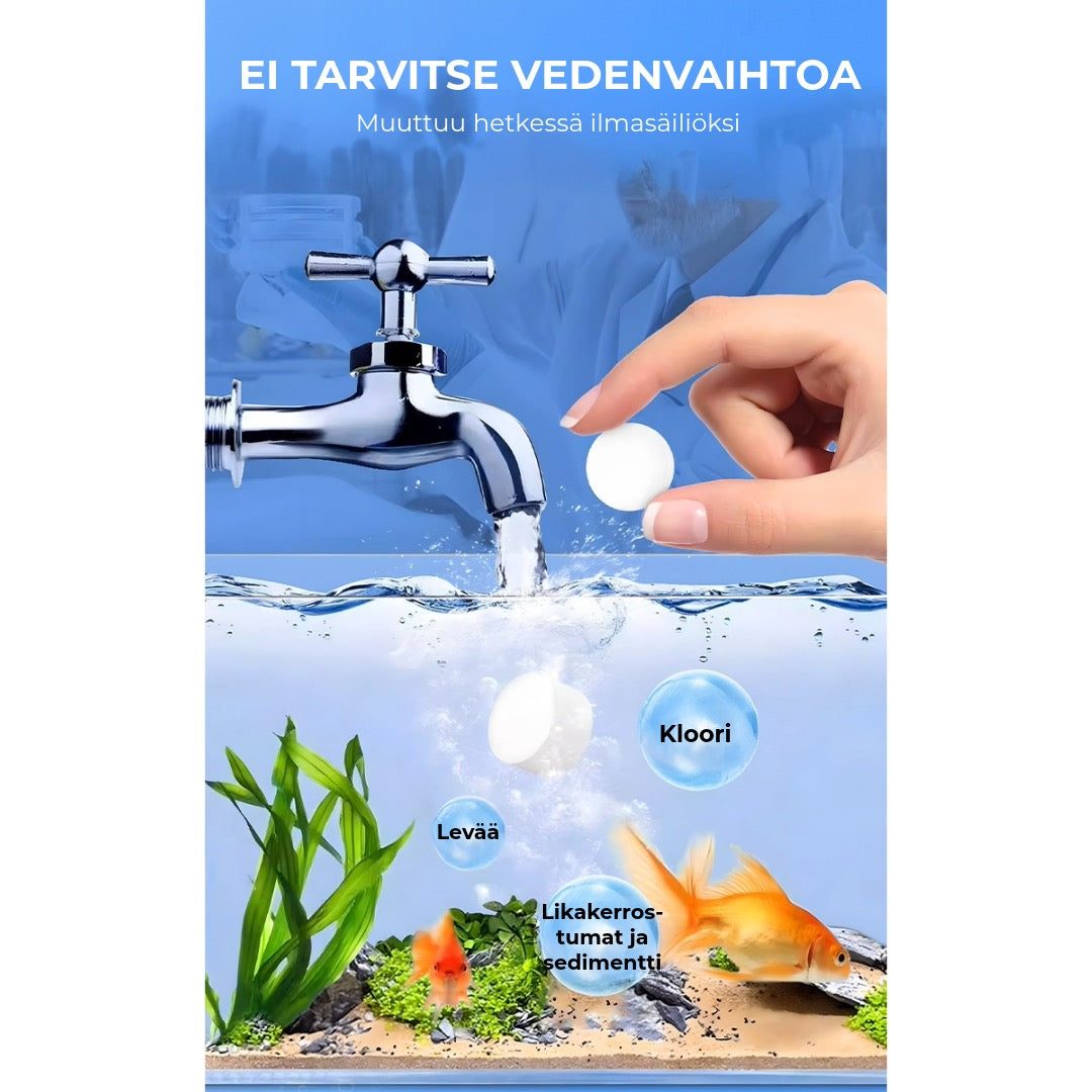 Vedenpuhdistustabletit akvaarioihin