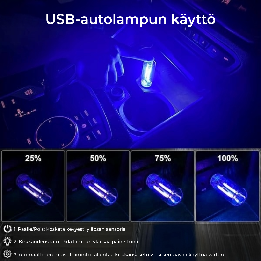 Auton USB-hehkulamppu